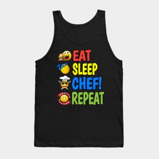 Eat Sleep Chef Repeat Tank Top